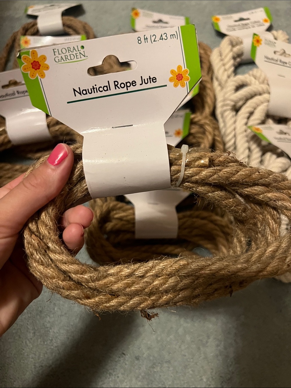 Nautical Rope Jute & Cotton Bundle - Natural Brown & Cream - Picture 2 of 7